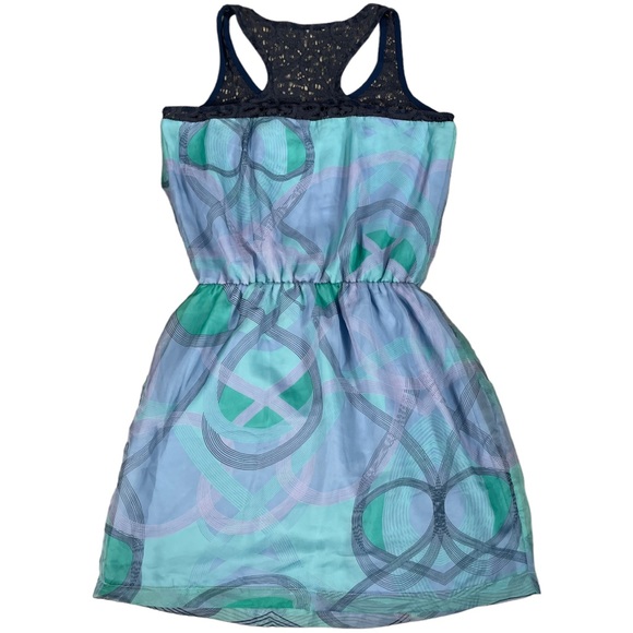 Collective Concepts size medium blue & teal dress with lace design at top EUC - Picture 5 of 11